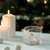 Mumin ljuslykta/glasbehållare Snöfall 8 cm hög,  i glas