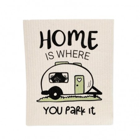 Disktrasa Home is where you park it husvagn
