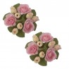 Ljusmanschett rosa rosor för kronljus