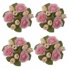 Ljusmanschett rosa rosor för kronljus