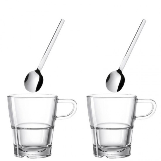 Kaffeset - Kaffekopp och sked x 2