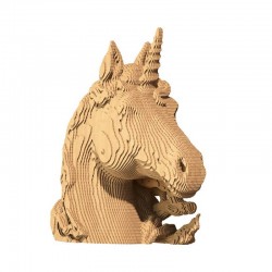 3D Pussel  konstverk Enhörning från Cartonic
