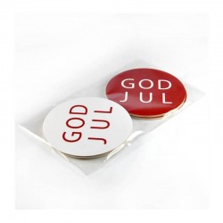 Glasunderlägg 4-pack "God Jul"