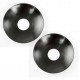 Ljusmanschetter 2-pack i svart metall för kronljus, innermått 2.4 cm och yttermått 8.5 cm