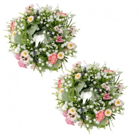 Ljusmanschett med rosor och orkidé för blockljus