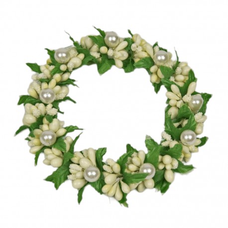 Ljusmanschett för blockljus cremefärgade bär innerdiameter 8,5 cm