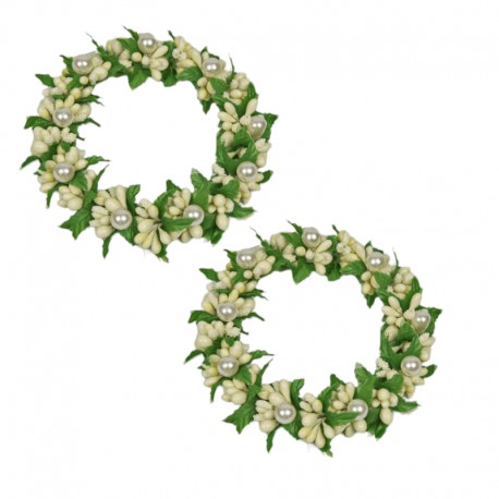 Ljusmanschett för blockljus cremefärgade bär innerdiameter 8,5 cm