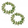 2-pack ljusmanschetter för blockljus med cremefärgade bär innerdiameter 8,5 cm