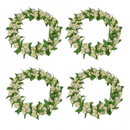 Ljusmanschett för blockljus cremefärgade bär innerdiameter 8,5 cm
