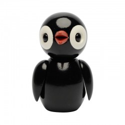 Spring Birds Bold Black vårfågel i trä från Spring Copenhagen