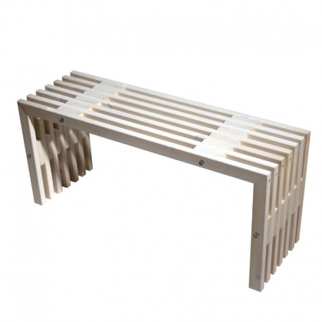 D-Bench 100 cm furu i oljat vit