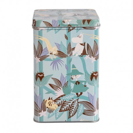 Mumin blågrön fyrkantig kaffeburk Trädkrona från Martinex