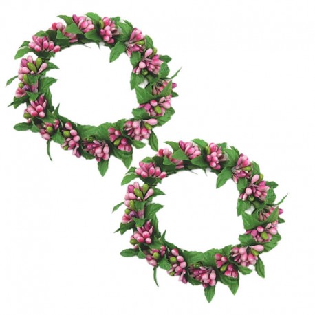 Ljusmanschett för blockljus rosafärgade bär innerdiameter 6.5 cm