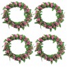 Ljusmanschett för blockljus rosafärgade bär innerdiameter 6.5 cm